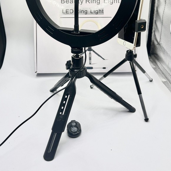 10" LED Ring Light Selfie Influencer  with Tripod Stand & Phone Holder  & Remote - Picture 11 of 12